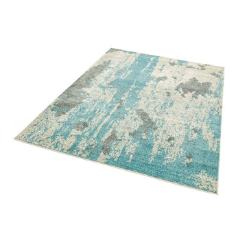 Nova NV15 Painterly Modern Abstract Durable Easy-Care Polypropylene Short Pile Duck Egg Rug-Asiatic Carpets-Rug Love - The Most Loved Rug Store